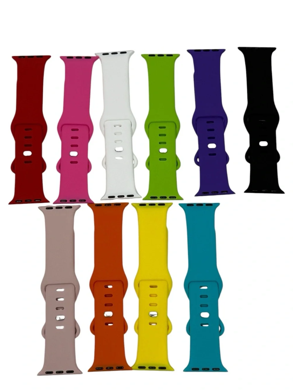 10 Pack Multicolor Women's Soft Silicone Waterproof Watch Bands 38/40/41